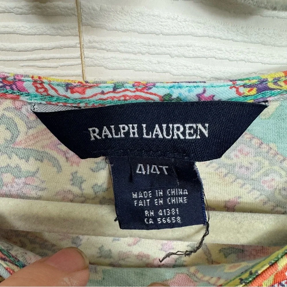 Ralph Lauren Kids Paisley 4/4T Colorful‎ Patch Work Dress